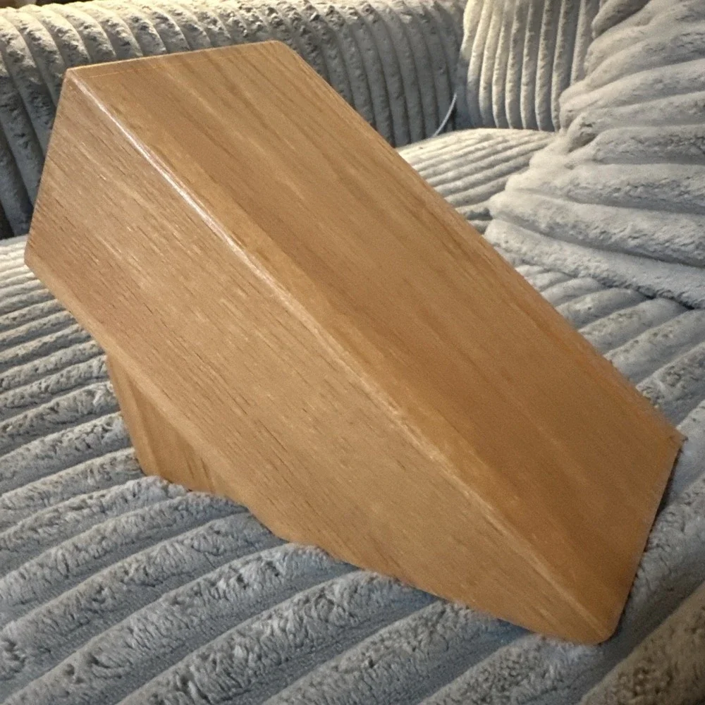 CUTCO 8 Slot Solid Wood Honey Oak Knife Block Holder Made in‎ USA Vtg